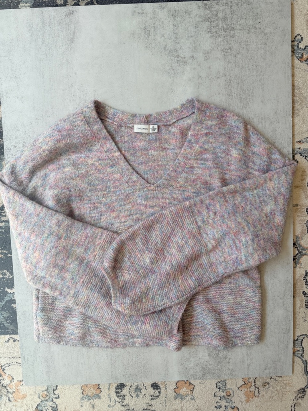Gentle Fawn Multi Colour VNeck Sweater  XS